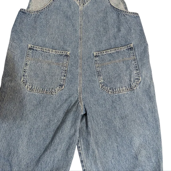 Vintage 2000 Looney Tunes Denim Overalls Bugs Bunny Embroidered Size L Overalls
